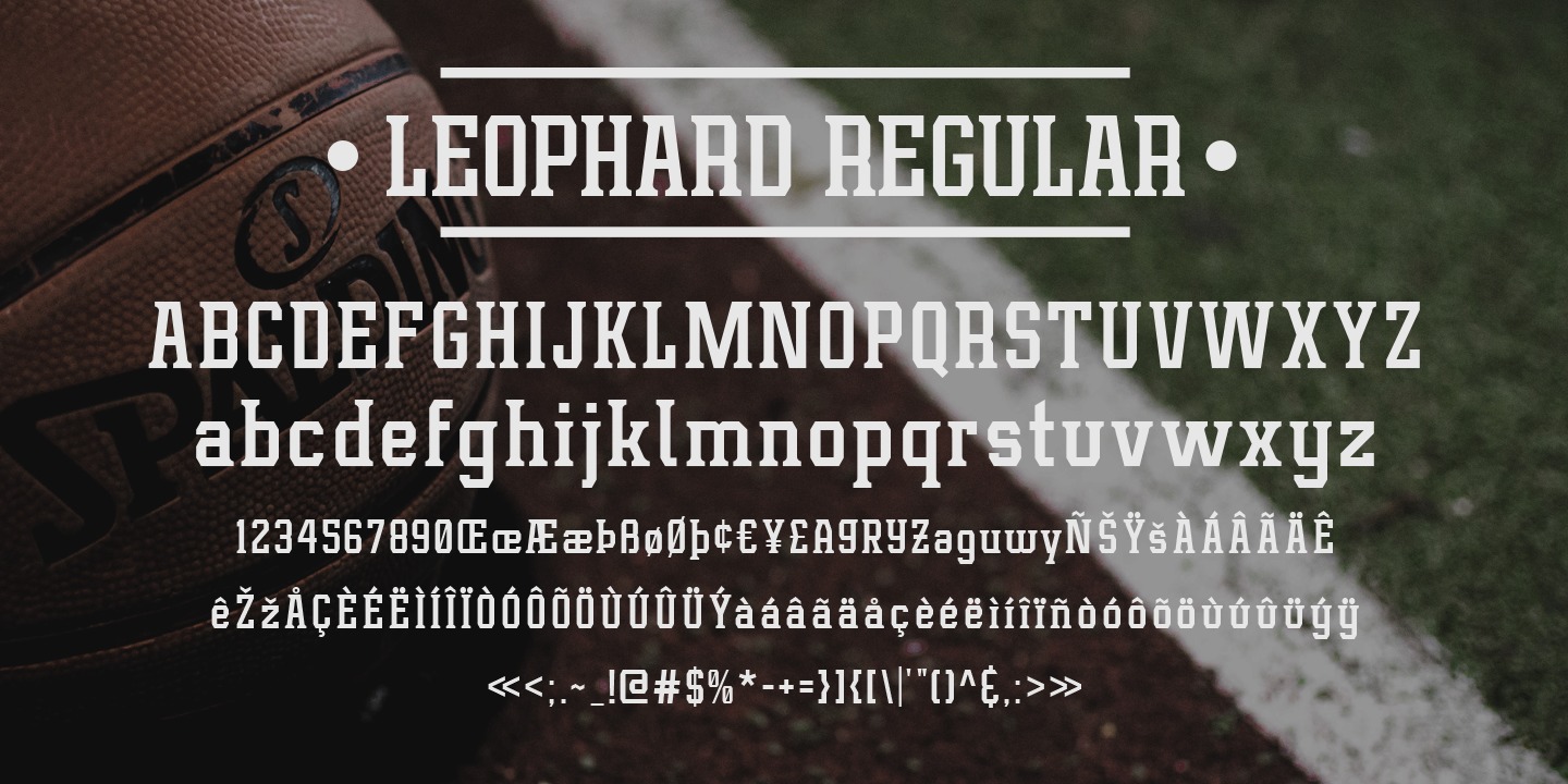Leophard Outline Font preview